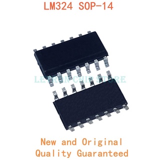 ชิปเซ็ต ไอซี LM324 SOP14 LM324D SOP SOP-14 LM324DR LM324DR2G SOIC14 LM324DT SOIC-14 LM324DG SMD 324 novo e ของแท้ 20 ชิ้น