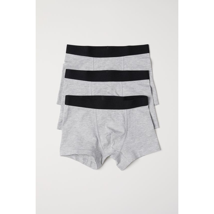 เซตกางเกงบ็อกเซอร์สีเทา 3 ตัว HM H&M ไซส์ 8-10y_สินค้าอังกฤษแท้
