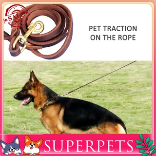 &lt;superpets&gt; Braided Faux Leather Dog Walking Training Leash German Shepherd Gift Pet Supply