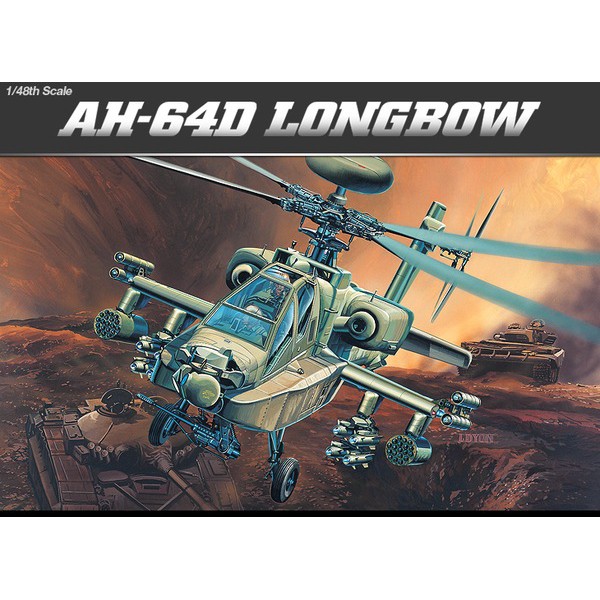 1/48 AH-64D Long Bow พลาสติก โมเดล ประกอบ ACADAMY MINICRAFT (12268)
