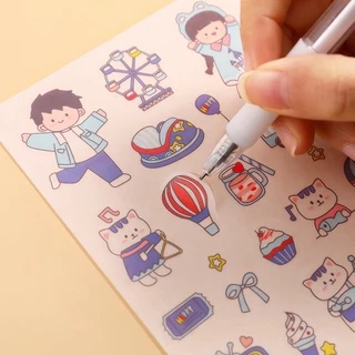 มีดตัดกระดาษแบบปากกากด ตัดกระดาษ DIY ตกแต่ง (สุ่มสี)