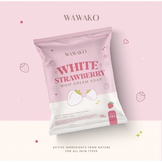 สบู่ผิวขาว WHITE STRAWBERRY WHIP CREAM SOAP