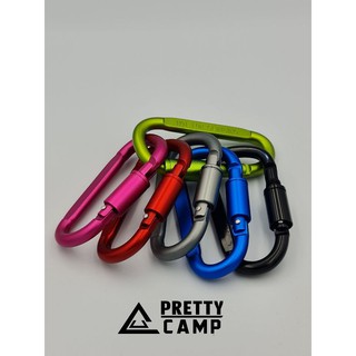 คาราไบเนอร์ ตะขอเอนกประสงค์ carabiner ตะขอล็อคตัวD D-type carabiner ตะขอแขวนกระเป๋า ตัวแขวนเอนกประสงค์