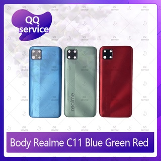 Body Realme C11  อะไหล่บอดี้ เคสกลางพร้อมฝาหลัง Body อะไหล่มือถือ คุณภาพดี QQ service