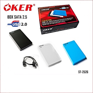 OKER กล่องใส่ HDD OKER USB 2.0 SATA BOX External Hard Drive รุ่น ST-2526 มี3สี