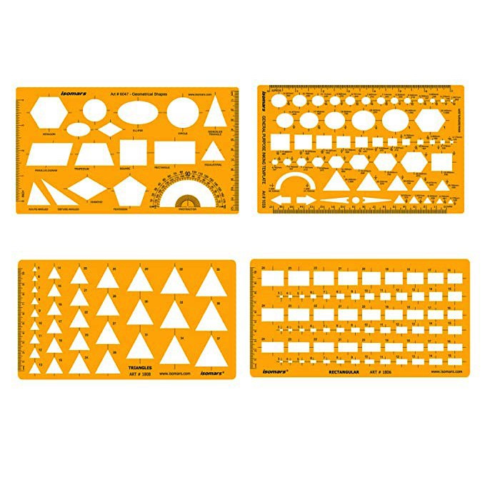 isomars แผ่นเพลท เรขาคณิต Design plates (1 แผ่น)