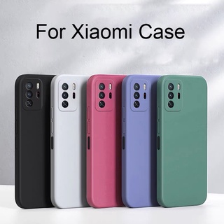 เคสโทรศัพท์มือถือ ซิลิโคน กันกระแทก สีพื้น สําหรับ Xiaomi Mi Poco X3 GT NFC F3 M3 Pro Mi 12T 11 Lite 10T Pro 5G 4G 2022