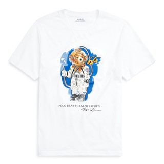 [ของแท้ 100%] เสื้อยืด Ralph Lauren Diving Bear Cotton Jersey Tee White