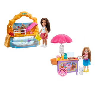 Barbie®Club Chelsea™ Doll &amp; Playset ตุ๊กตาบาร์บี้ คลับ เชลซี เพลย์เซ็ท 2แบบ ห้องนอน และ มินิกอล์ฟ FDB32