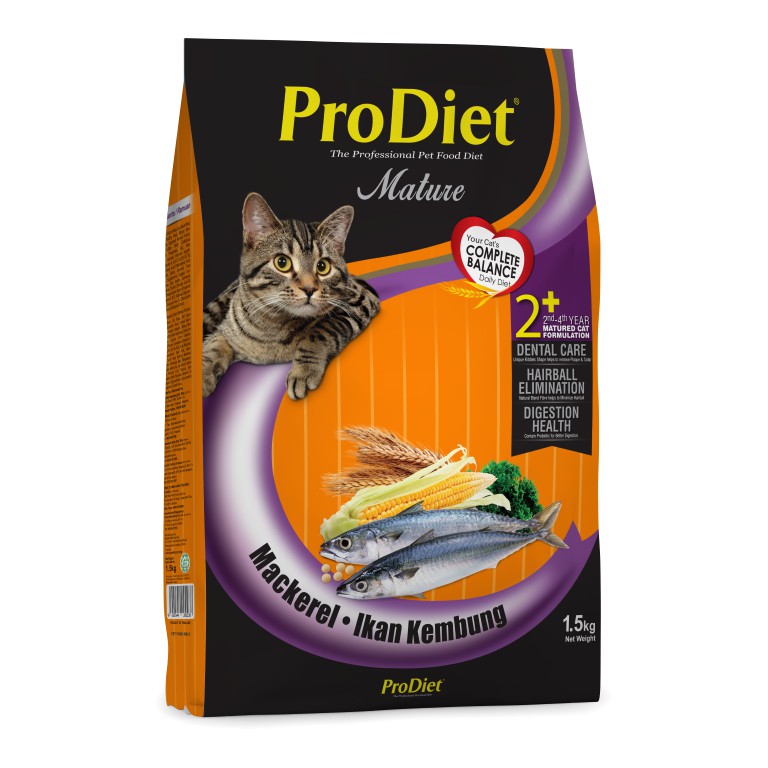 ProDiet โปรไดเอท อาหารเม็ดสำหรับแมวโต ปลาทู 1.5กก.
