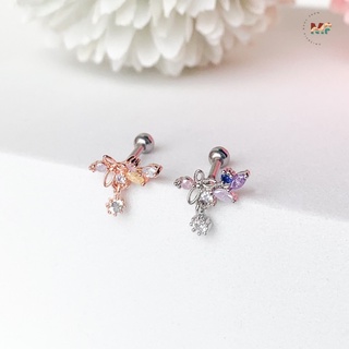 จิวต่างหูเกาหลี Morethanpiercing: A098 Pastel flowers