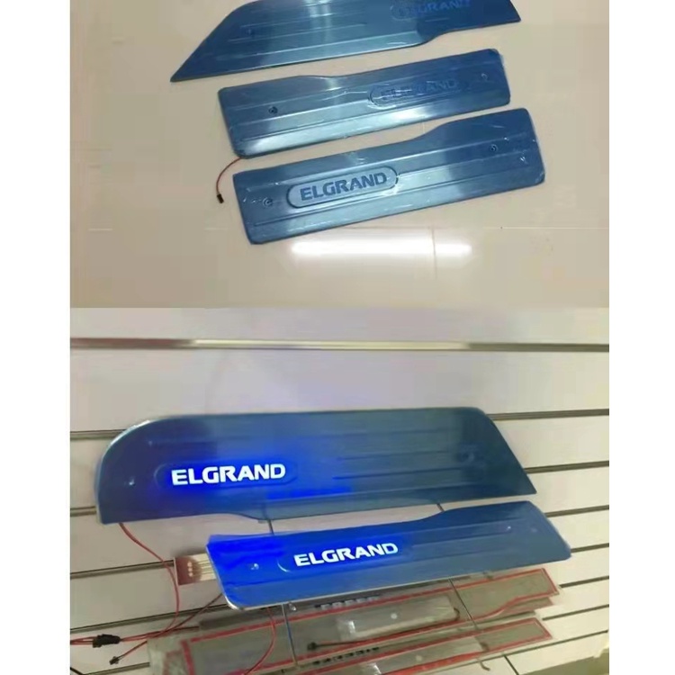 2013-2018 Nissan ELGRAND e52 แผ่นธรณีประตูสแตนเลส