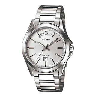 ﻿Casio นาฬิกาข้อมือผู้ชาย สีเงิน สายสแตนเลส  รุ่น Standard Gent MTP-1370D-7A1VDF