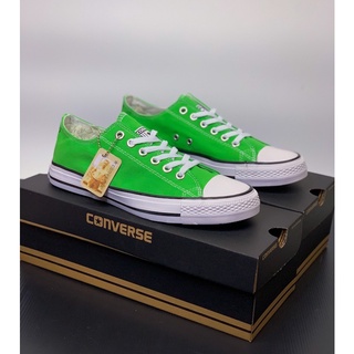 🔥รองเท้า Convers All Star Classic OX Green สีเขียวอ่อน รองเท้าผ้าใบผู้ชายหรือผู้หญิง 36-45(Free Box Set)
