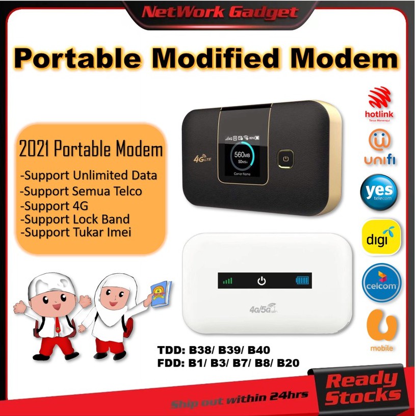 2021 New Modified Unlimited Hotspot Pocket D6 Portable Modem Wifi 4g Lte Unlock Bypass Support All Telco Shopee Thailand