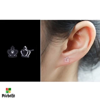 ต่างหูพลาสติก ต่างหูนักเรียน ก้านเสียบหู ใส่ป้องกันรูหูดัน พร้อมส่ง [รหัส XH]