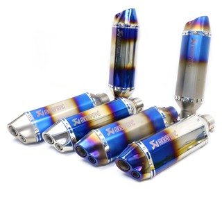 ปลายท่อ Akrapovic 14นิ้ว คอเข้า 2นิ้ว Motorcycle Exhaust Muffler