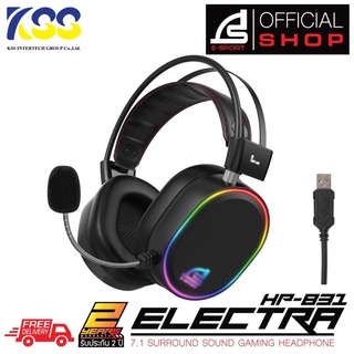 ✨สินค้าใหม่🚀🚀 SIGNO E-Sport 7.1 Surround Sound Gaming Headphone รุ่น ELECTRA HP-831 (Black) (หูฟัง เกมส์มิ่ง)