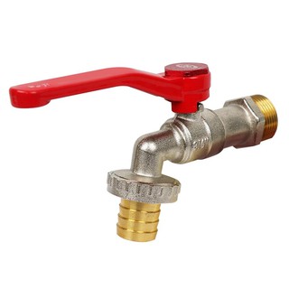 Water faucet BRASS GARDEN BALL TAP PP 3/4" RED Water valve Water supply system ก๊อกน้ำสนาม ก๊อกสนาม ทองเหลือง PP 3/4 นิ้