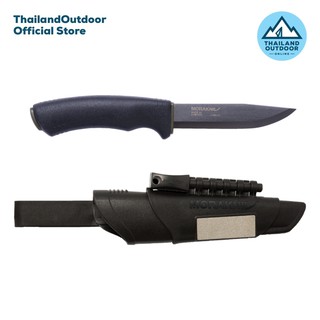 Morakniv มีด แค้มปิ้ง เดินป่า รุ่น Bushcraft Survival Black (11742)