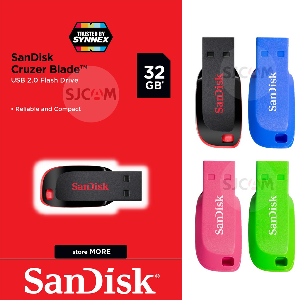 SanDisk Flash Drive CRUZER BLADE 32GB USB2.0 (SDCZ50_032G_B35) แฟลชไดร์ฟ แซนดิส ใส่ โน๊ตบุ๊ค คอมพิวเตอร์ PC เครื่องเสียง