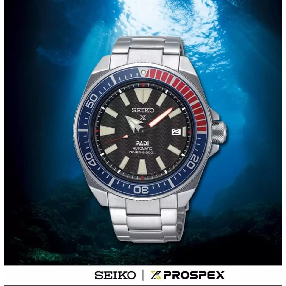 SEIKO PROSPEX PADI AUTOMATIC DIVER MEN WATCH รุ่น:SRPB99K - นาฬิกาผู้ชาย ซามูไรหน้าเป๊บซี่ ของแท้ 100% รับประกันศูนย์1ปี