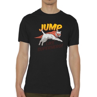 ขายดี!ขายดี เสื้อยืดลําลอง แขนสั้น คอกลม พิมพ์ลาย Jump Like Superhero Flying Cat สําหรับผู้ชาย CLbldi00MJcicg62S-5XL