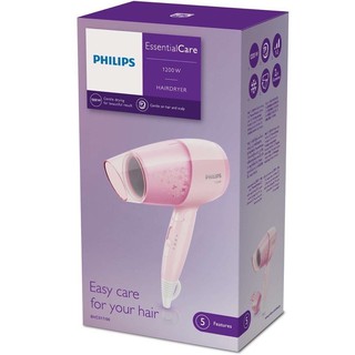 ไดร์เป่าผมแบบพับได้ Essential Care รุ่น BHC017 สีชมพู 1200 w