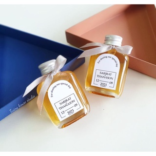 น้ำผึ้งของชำร่วย 100ชิ้น2860.- ออกแบบสติ๊กเกอร์ฟรี ขนาด30ml.