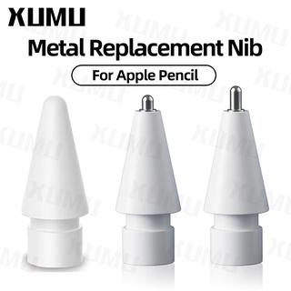 Xumu Metal Replacement Tip Nib For Pencil 1st 2nd Generation i Pad High Sensitive Stylus Touchscreen Pen Needle Tube Round Spare Nib