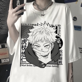 มังงะอะนิเมะญี่ปุ่น Jujutsu Kaisen gojo satoru เสื้อ Yuji Itadori Graphic Unisex เสื้อยืดผู้หญิงอะนิเมะแขนสั้นลำลอง