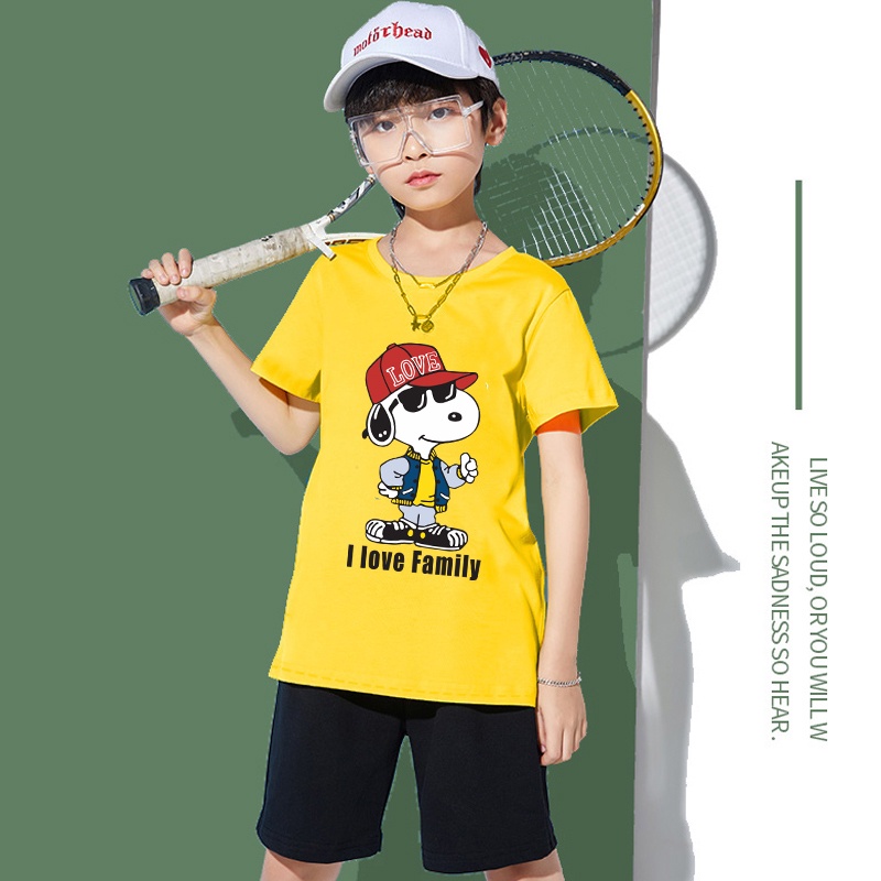 H138เสื้อืดเด็กแขนสั่งแฟชั่งลายสวยการ์ตูนน่ารัก ใส่ได้ทั้งเด็กชายและเด็กหญิง