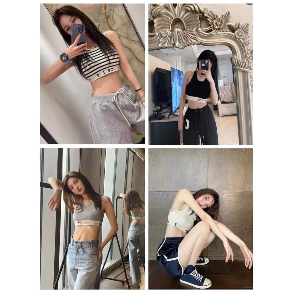 ใส่ YES730HG ลดเพิ่ม 70.- สปอร์ตบรา C E L I N E ผ้าคอตตอนยืดได้ถึงอก 40" ❣️ ทรงเป๊ะ ใส่ออกกำลังกาย ใ