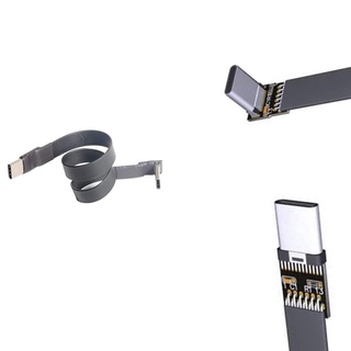 Usb 3.1 Type C To Type C สายเคเบิ้ลต่อขยาย 90 องศาอะแดปเตอร์, 20 ซม. Drt