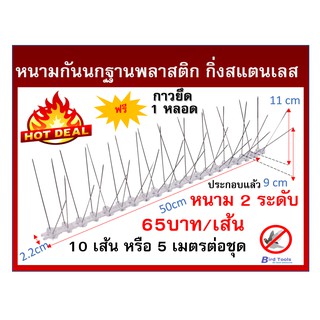 หนามกันนก หนามไล่นก หนามกันนกสแตนเลส bird spike อุปกรณ์ป้องกันนก ชนิดปลายตัดเสมอ