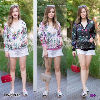 KT10832 Jacket #สาวอวบ เสื้อแจ็คเก็ตแขนยาว ซิปหน้า ใส่คลุมกันหนาว กันลม กันฝุ่น เอวิติ้งเลยจร้าา