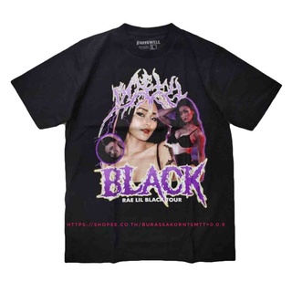 คอตต้อนคอกลม❒✆เสื้อสตรีท quitewell RAE LIL BLACK / streetwear street oversize S-5XL