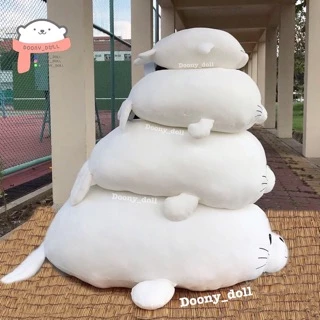 📍150cm ใหญ่มาก!!!📍ตุ๊กตาแมวน้ำอุ๋งๆ 150cm (45นิ้ว) วิธีวัดดูในวีดีโอจ้า