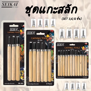 ชุดแกะสลัก Carving Tools SEKAI (แบบ SET 3,6,12 ชิ้น)