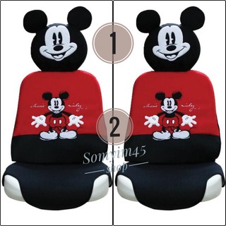 ผ้า หุ้มหัวเบาะ #หุ้มเบาะรถยนต์เต็มตัว/และตามรายละเอียดเพิ่ม ลาย#Mickey Mouse Classic(มิกกี้คลาสสิค) ลิขสิทธิ์แท้ของแท้1