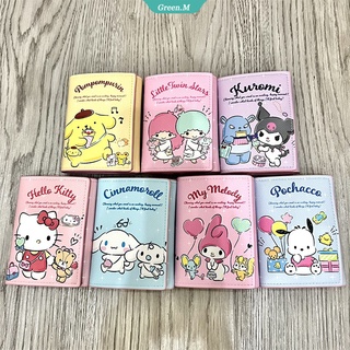 กระเป๋าสตางค์ หนัง PU ใบสั้น ลายการ์ตูน Sanrio Kuromi Hello Kitty เหมาะกับของขวัญ สําหรับผู้หญิง [GM]