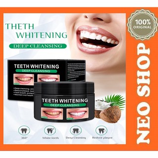 NEOSHOP Peimei Powder ผงไข่มุกฟอกฟันขาว ผงฟอกฟัน ผงฟอกสีฟัน ผงถ่านฟอกฟันขาว สูตรมะพร้าว รักษาคราบเหลืองจากขา กาแฟ ช่วยลด