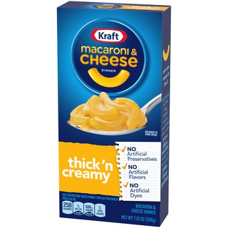 💥โปรสุดพิเศษ!!!💥 Kraft Macaroni&amp;CheeseThickn Creamy มะกะโรนี แอนด์ ชีส คราฟท์ 206 กรัม ราคาสุด