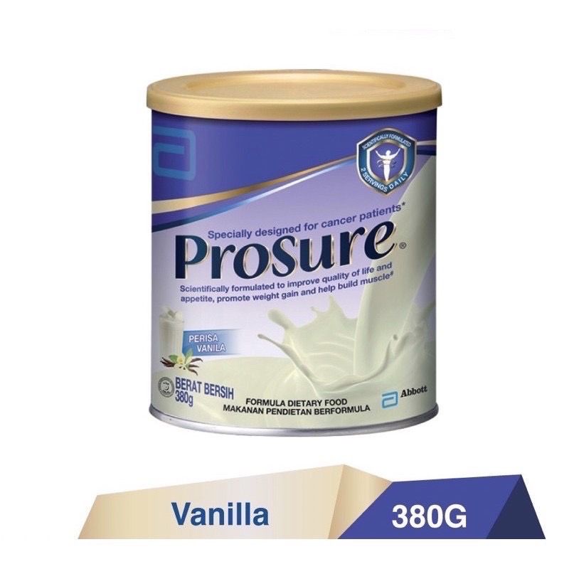 Prosure โปรชัวร์ กลิ่นวานิลลาชนิดผง 380g สำหรับผู้ป่วยมะเร็ง