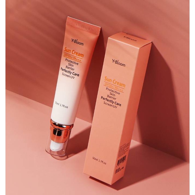 🌞ครีมกันแดด CAPSTAY Y-Bloom Sun Cream SPF50+/PA+++ Protective Skin Barrier Perfectly Care Screen UV 