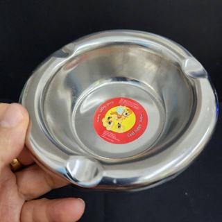 ที่เขี่ยบุหรี Ashtray ทำจากแสตนเลส เส้นผ่าศูนญ์กลาง 12 cm ถอดล้างทำความสะอาดได้ง่าย