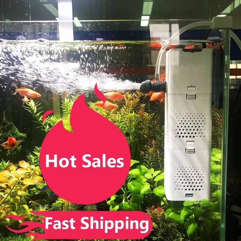 Filter Pump ปั๊มกรองแขวนตู้ปลา SUNSUN Xiaoli XQP-500F /XQP-1000F / XQP-1500F ปั๊มออกซิเจน+กรองในตัว 