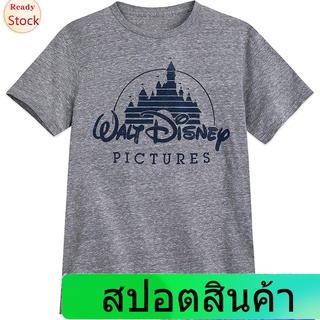 เสื้อยืดลำลอง Disney Walt Pictures Logo T-Shirt For Men – Gray Popular T-shirts