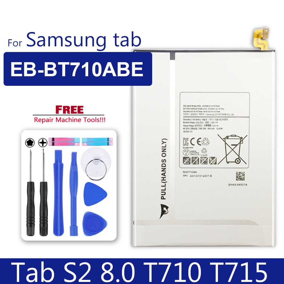 EB-BT710ABE Tablet Battery For Samsung Galaxy Tab S2 8.0 SM-T710 T713 T715 4000mAh Replacement Batteries Quality