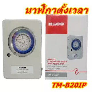 นาฬิกาตั้งเวลาแบบอนาล๊อคพร้อมกล่องเหล็ก TM-B20IP Haco